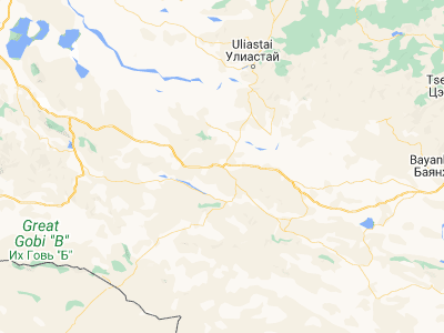 Map showing location of Altai (46.37222, 96.25833)