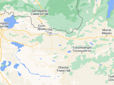 Map showing location of Altanbulag (49.30688, 96.34237)