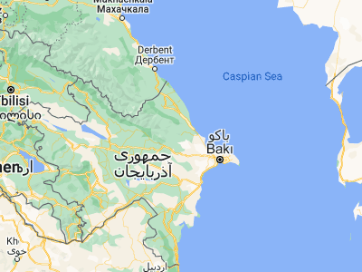 Map showing location of Altıağac (40.85927, 48.93477)