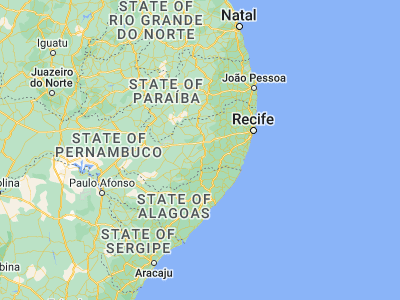 Map showing location of Altinho (-8.48972, -36.05944)