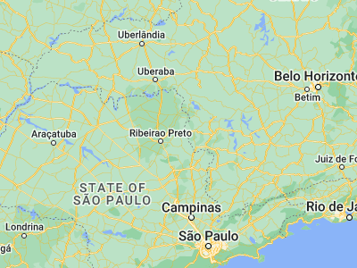 Map showing location of Altinópolis (-21.02556, -47.37389)