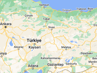 Map showing location of Altınyayla (39.27249, 36.75098)