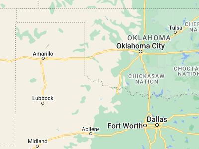 Map showing location of Altus (34.63813, -99.33398)