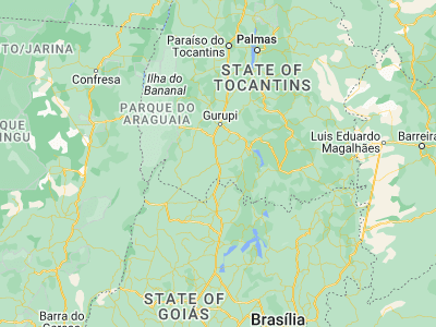 Map showing location of Alvorada (-12.48, -49.12472)