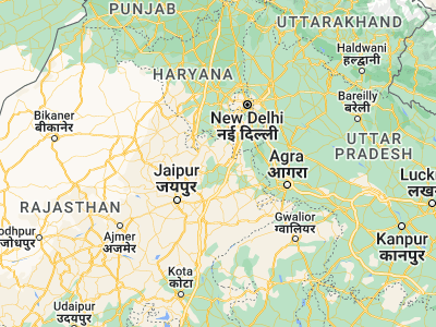 Map showing location of Alwar (27.56246, 76.625)