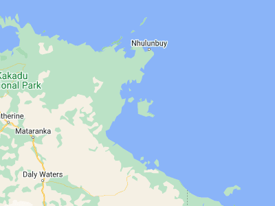 Map showing location of Alyangula (-13.85413, 136.4213)