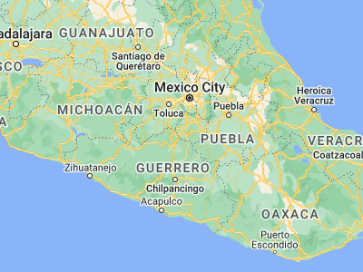 Map showing location of Amacuzac (18.58333, -99.35)