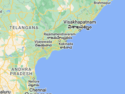 Map showing location of Amalāpuram (16.58333, 82.01667)
