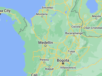Map showing location of Amalfi (6.91016, -75.07764)
