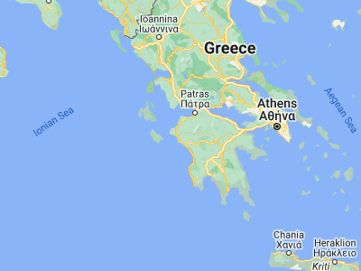 Map showing location of Amaliáda (37.8, 21.35)