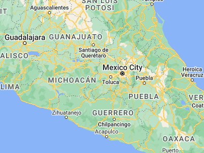 Map showing location of Amanalco de Becerra (19.31667, -100.01667)