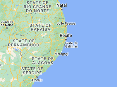 Map showing location of Amaraji (-8.38306, -35.4525)