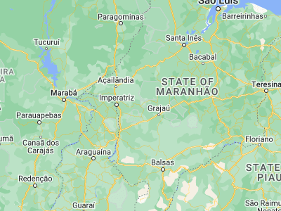 Map showing location of Amarante do Maranhão (-5.56667, -46.74222)