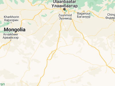 Map showing location of Amardalay (46.12572, 106.37426)