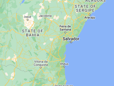 Map showing location of Amargosa (-13.03028, -39.60472)