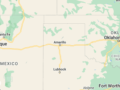 Map showing location of Amarillo (35.222, -101.8313)