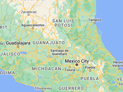 Map showing location of Amascala (20.70192, -100.26402)