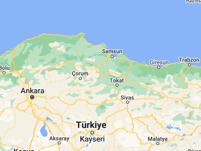 Map showing location of Amasya (40.65333, 35.83306)