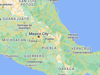 Map showing location of Amaxac de Guerrero (19.34632, -98.17016)