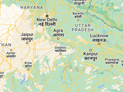 Map showing location of Ambāh (26.70531, 78.22712)