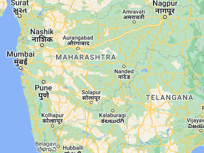 Map showing location of Ambājogāi (18.73333, 76.38333)