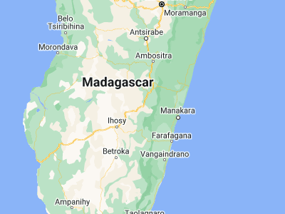 Map showing location of Ambalavao (-21.83333, 46.93333)