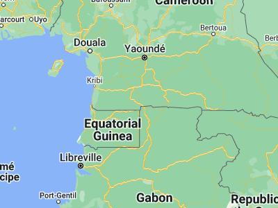 Map showing location of Ambam (2.38333, 11.28333)