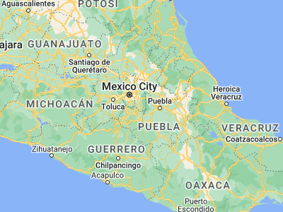 Map showing location of Amecameca de Juárez (19.12384, -98.76649)