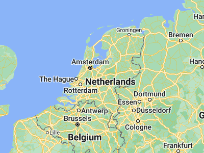Map showing location of Amersfoort (52.155, 5.3875)