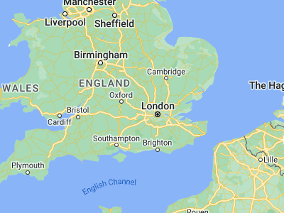 Map showing location of Amersham (51.66667, -0.61667)