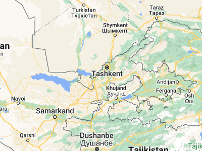 Map showing location of Amir Timur (41.01944, 68.94083)