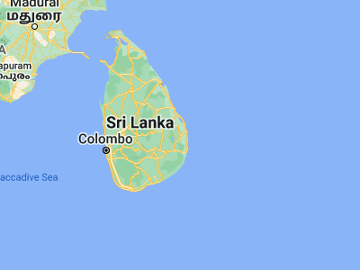 Map showing location of Ampara (7.28333, 81.66667)