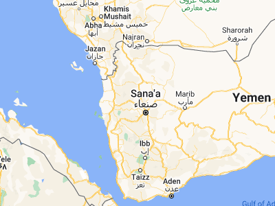 Map showing location of ‘Amrān (15.6594, 43.94385)