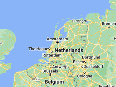 Map showing location of Amsterdam-Zuidoost (52.3075, 4.97222)