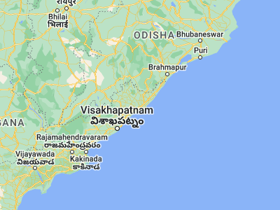Map showing location of Amudālavalasa (18.41667, 83.9)