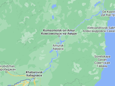 Map showing location of Amursk (50.23685, 136.88136)