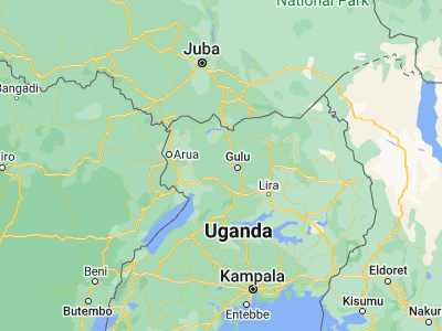 Map showing location of Amuru (2.81388, 31.93868)