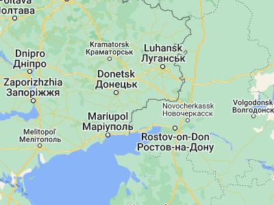 Map showing location of Amvrosiyivka (47.79348, 38.47768)