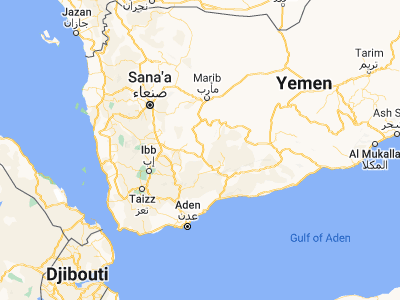 Map showing location of An Najd (14.42152, 45.29596)