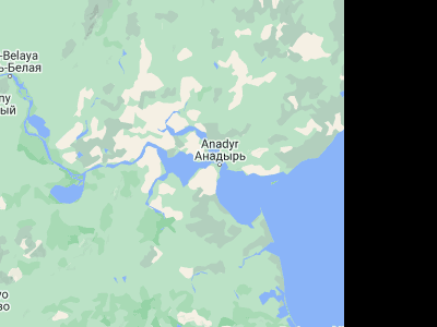 Map showing location of Anadyr’ (64.75, 177.48333)