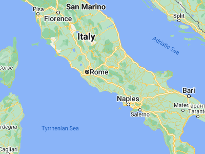 Map showing location of Anagni (41.74472, 13.15269)