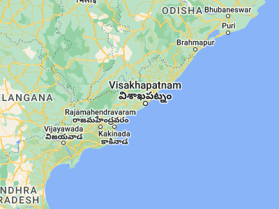Map showing location of Anakāpalle (17.68333, 83.01667)