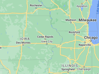 Map showing location of Anamosa (42.10834, -91.28516)