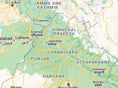 Map showing location of Anandpur Sāhib (31.2388, 76.50069)
