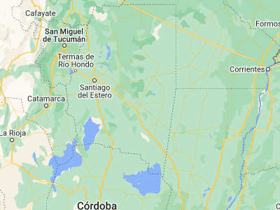 Map showing location of Añatuya (-28.46064, -62.83472)