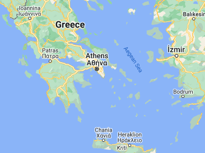 Map showing location of Anávyssos (37.73333, 23.95)