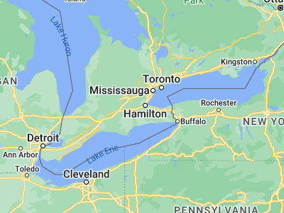 Map showing location of Ancaster (43.21806, -79.98716)