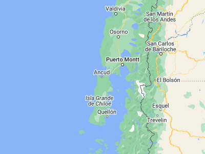 Map showing location of Ancud (-41.86972, -73.82028)