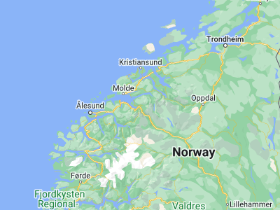 Map showing location of Åndalsnes (62.56749, 7.68709)