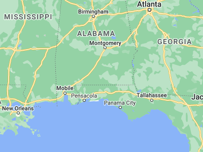 Map showing location of Andalusia (31.3085, -86.48329)